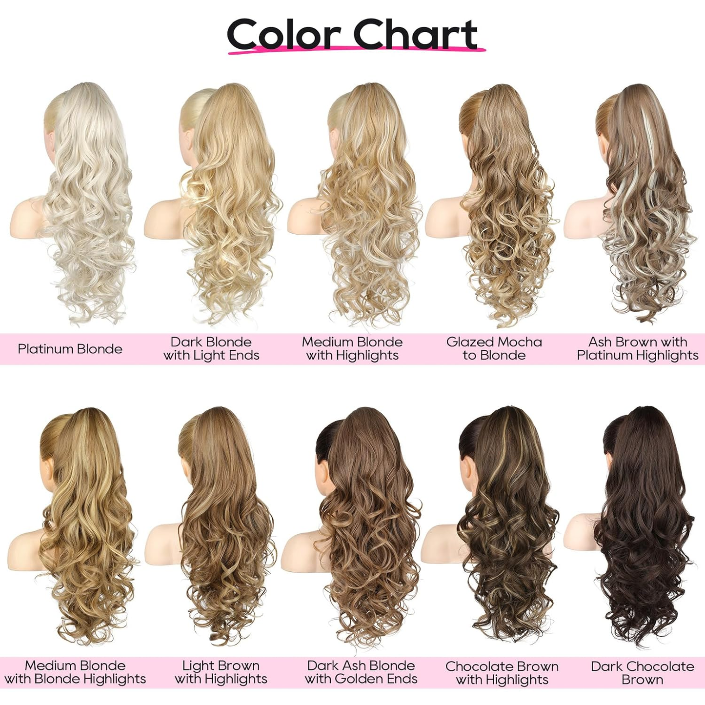 Summer Hair Refresh – 24-Inch Wavy Claw Clip Ponytail Extension