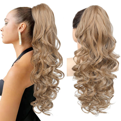Summer Hair Refresh – 24-Inch Wavy Claw Clip Ponytail Extension