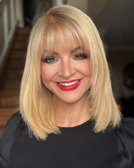 🔥🔥Human Hair Topper with Bangs | Hair Piece for Thinning Hair